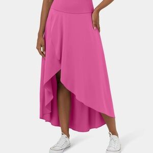 Breezeful™ High Waisted High Low Ruffle 2-in-1 Flowy Quick Dry Casual Maxi Skirt